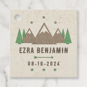 Tent Canvas Camping Bar Mitzvah Personalised Favour Tags