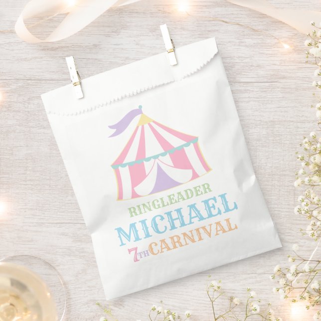 Tent Circus Carnival Birthday Party Favour Bags (Clipped)