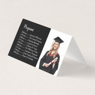 Tent-Fold Graduation Table Program & Welcome Card