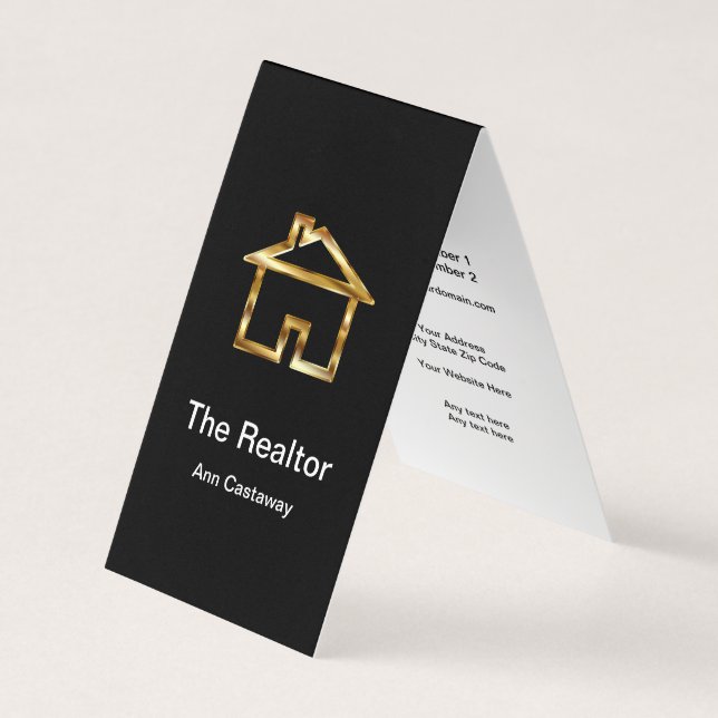 Tent Folded Real Estate Business Cards (Front)