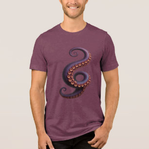 Tentacle Trouble – 3D Intruder Design Tri-Blend Shirt