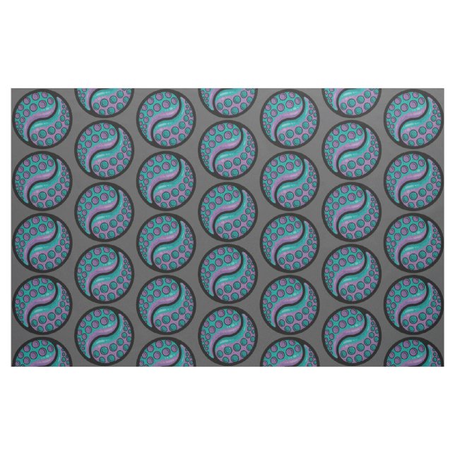 Tentacle Yin Yang Fabric (Fat Quarter)