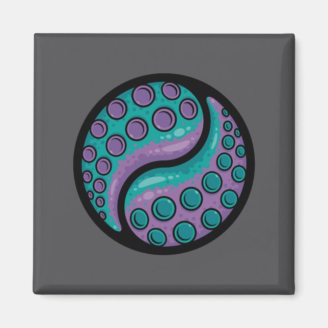 Tentacle Yin Yang Magnet (Front)