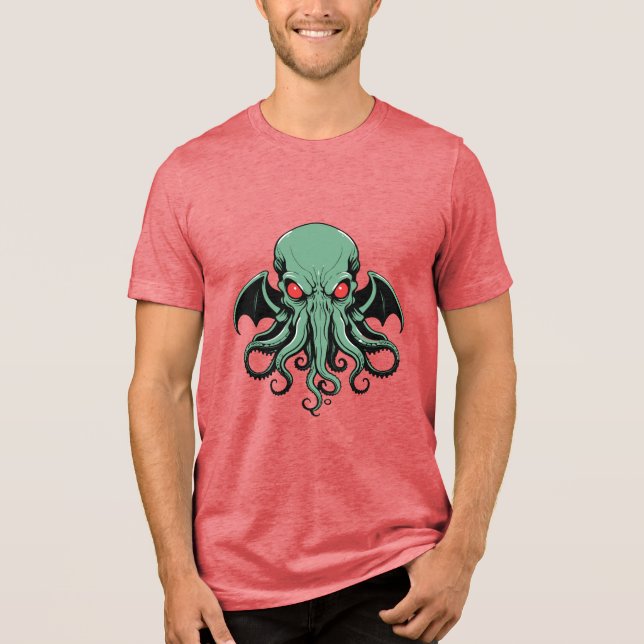 Tentacled Creature Tri-Blend Shirt (Front)