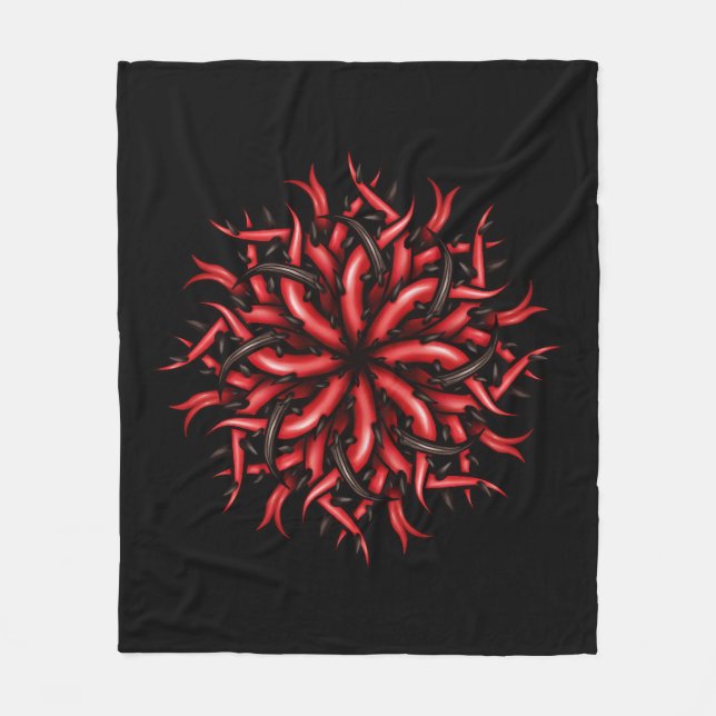 Tentacles Gothic Creepy Horror Fleece Blanket (Front)