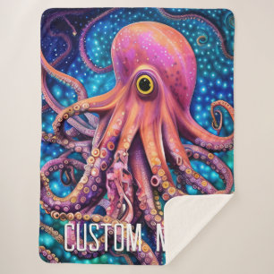 Tentacles Kraken Menacing Scary Whimsical Custom Sherpa Blanket