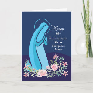 Tenth 10th Anniversary of Religious Life to Nun  Card