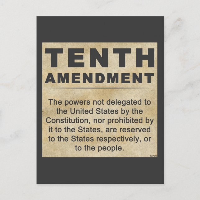 Tenth Amendment Postcard (Front)