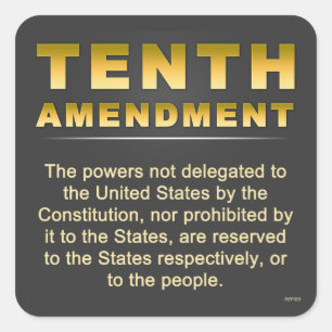 Tenth Amendment Square Sticker