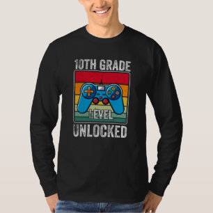 Tenth Grade Level Unlocked Video Game Student Gift T-Shirt