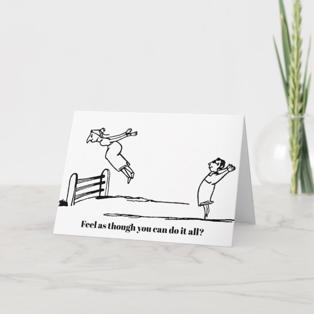 Tenure Congratulations Edward Lear Cartoon Flying Card (Front)