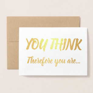 Tenure Congratulations Gold Foil Brush You Think Card