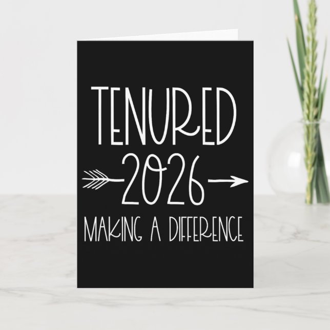 Tenured 2026 Professor Teacher Women Making A Diff Card (Front)
