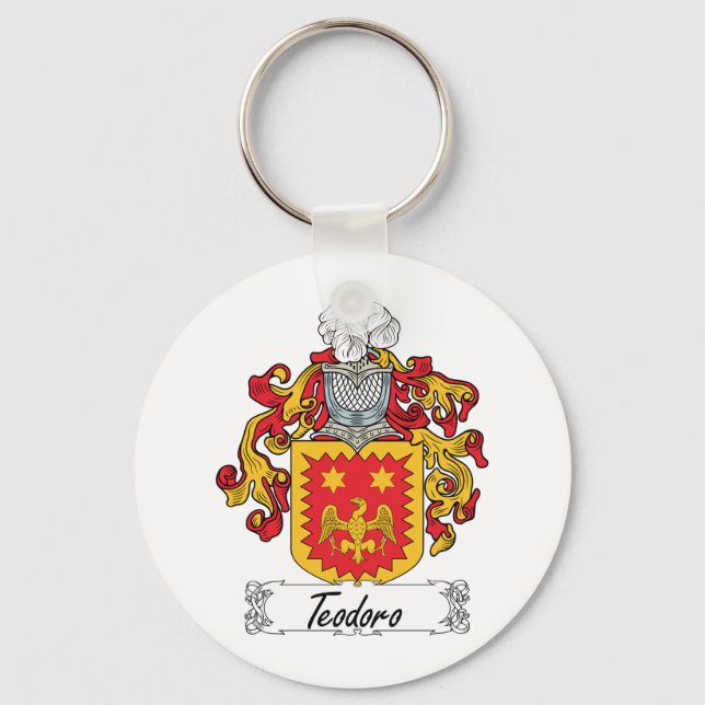 Teodoro Family Crest Key Ring (Front)