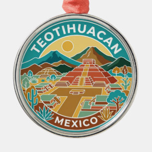 Teotihuacan Mexico Metal Tree Decoration