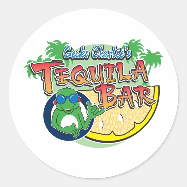TEQ Bar LC BLACK Classic Round Sticker (Front)
