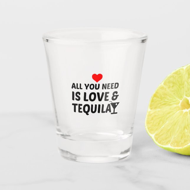 TEQUILA AND LOVE SHOT GLASS (Front)
