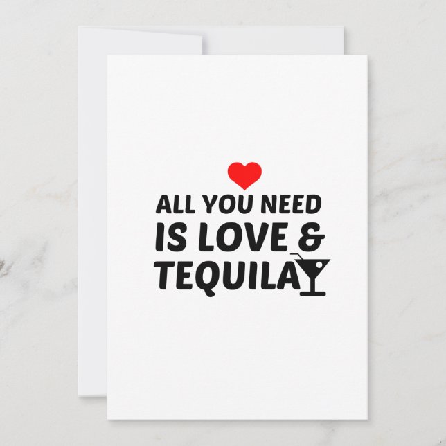 TEQUILA AND LOVE THANK YOU CARD (Front)