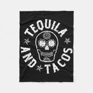 Tequila And Tacos Cinco De Mayo Mexican Food  Fleece Blanket