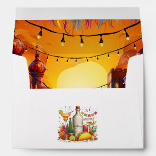 Tequila and Tacos Mexican Fiesta Wedding Design Envelope