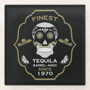 Tequila Birthday Over The Hill Glass Coaster