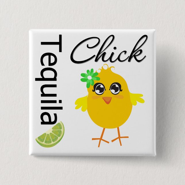 Tequila Chick 15 Cm Square Badge (Front)