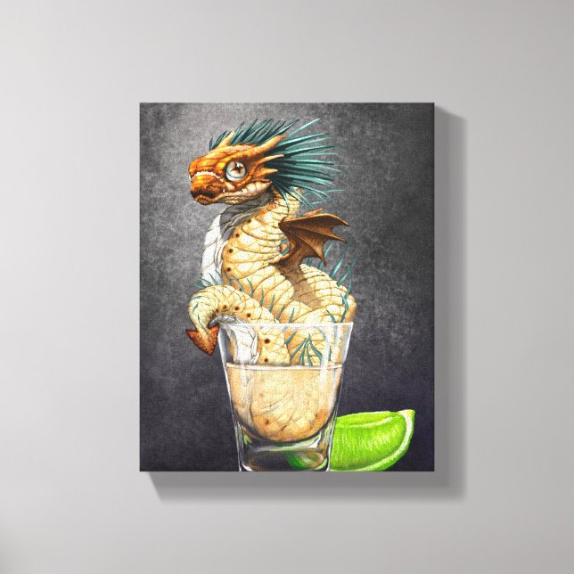 Tequila Dragon 8x10 Canvas Print (Front)