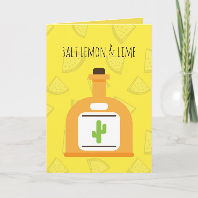 Tequila Greetings Card (Front)
