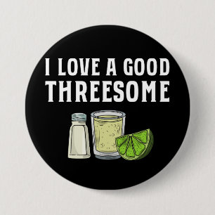 Tequila Lime And Salt Funny Bartender 7.5 Cm Round Badge