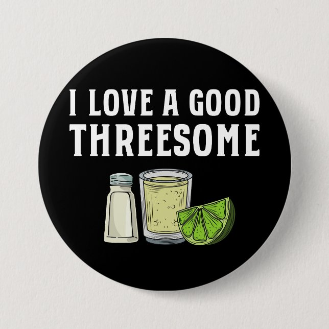 Tequila Lime And Salt Funny Bartender 7.5 Cm Round Badge (Front)