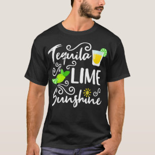 Tequila Lime and Sunshine Funny Summer Beach Vacat T-Shirt