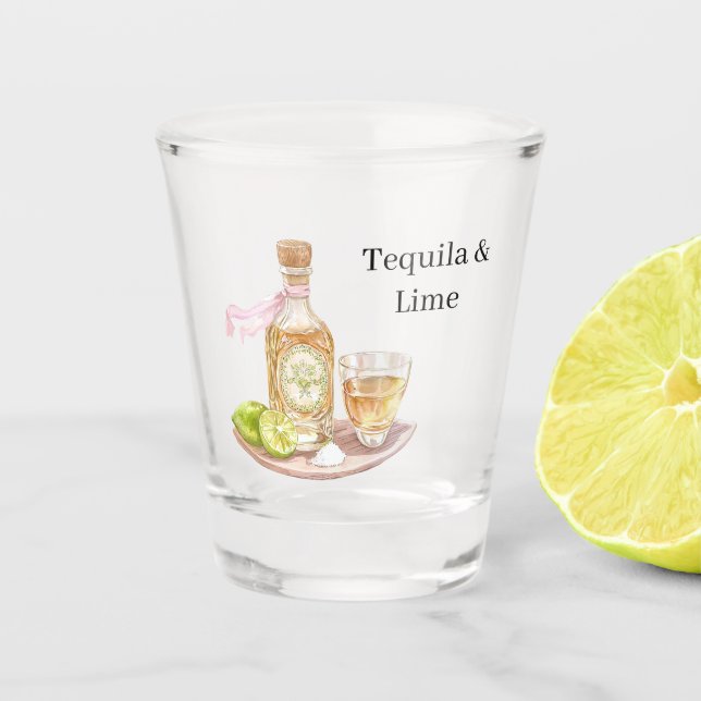 Tequila & Lime Shot Glass (Front)