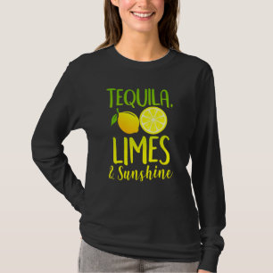 Tequila Limes Sunshine Summer Beach Vacation Party T-Shirt