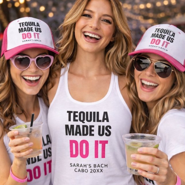 Tequila Made Us Do It | Bride Squad Drinking Singlet (Creator Uploaded)