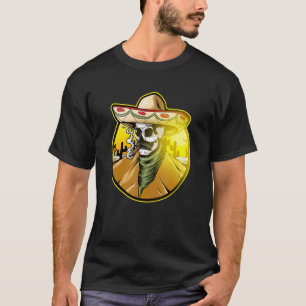 Tequila Mexican Skull Skeleton Cinco De Mayo Chica T-Shirt