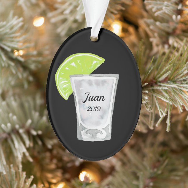 Tequila Shot Personalized Ornament (Tree)
