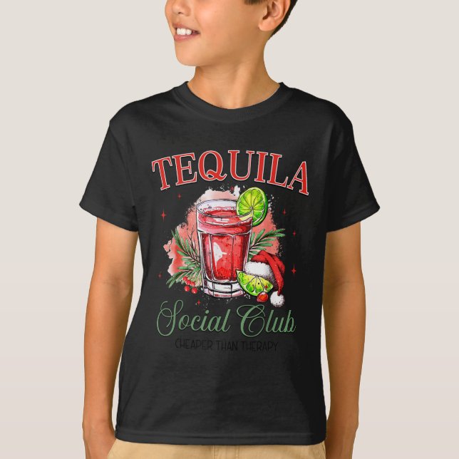 Tequila Social Club Tequila Tail Club Drinking Chr T-Shirt (Front)