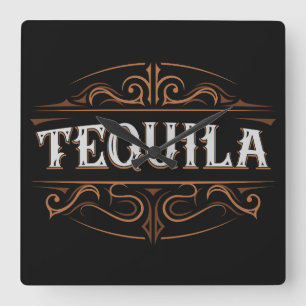 Tequila Square Wall Clock