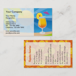Tequila Sunrise Business Card
