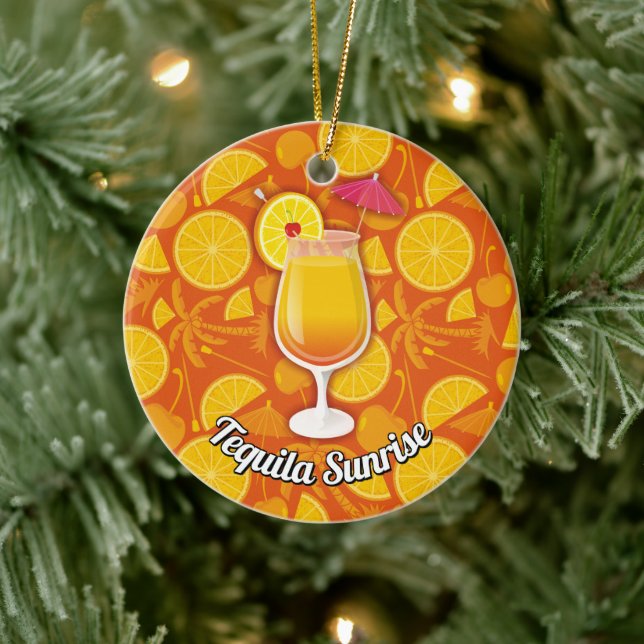 Tequila sunrise ceramic tree decoration (Tree)