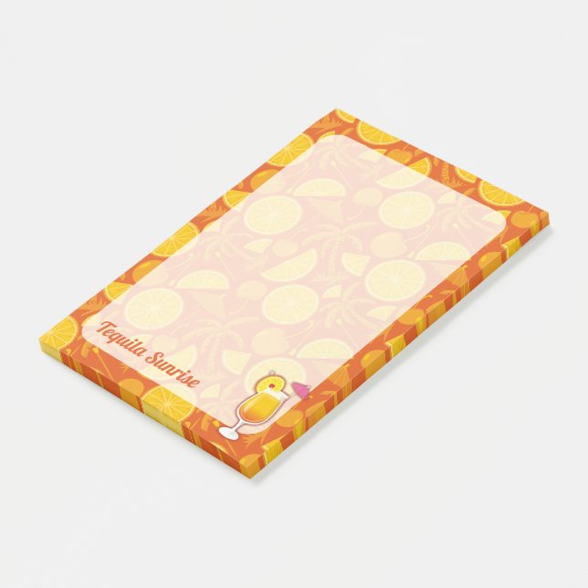 Tequila Sunrise Cocktail Post-it Notes (Angled)