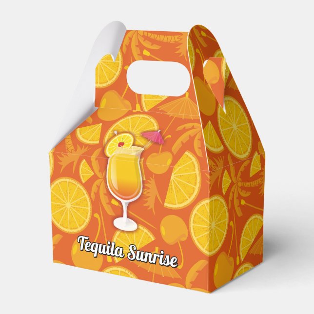 Tequila sunrise favour box (Front Side)