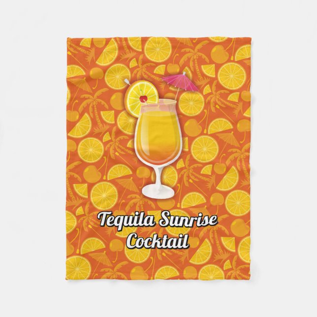 Tequila sunrise fleece blanket (Front)