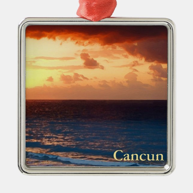 Tequila Sunrise Metal Tree Decoration (Front)