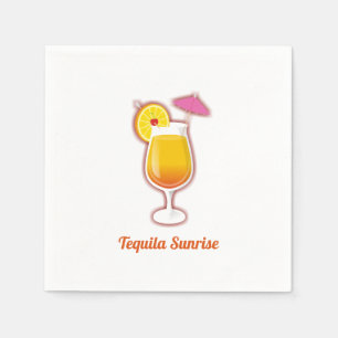 Tequila sunrise napkin