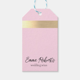 Tequila Sunrise Pink Gold Foil Rustic Faux  Gift Tags