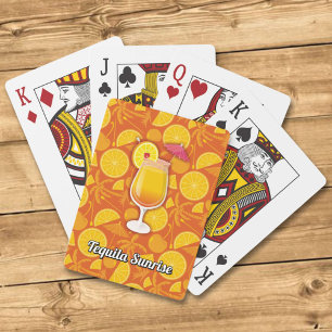 Tequila sunrise playing cards