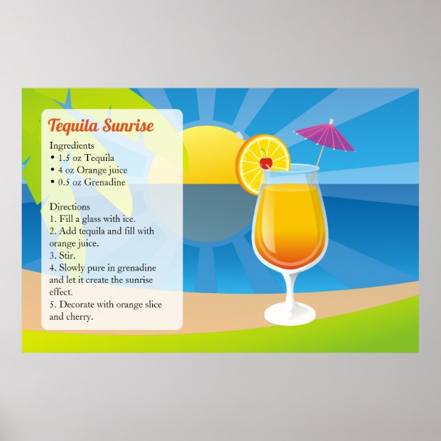 Tequila Sunrise Poster (Front)