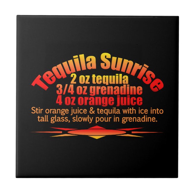 Tequila Sunrise tile (Front)