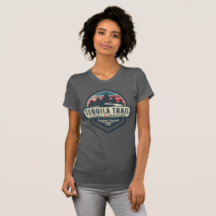 Tequila Trail T-shirt Funny Drinking Tee Humor